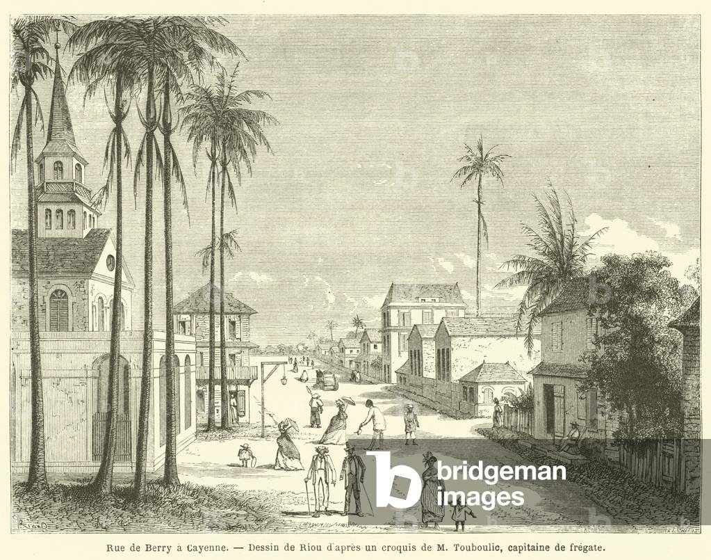 Rue de Berry a Cayenne (incisione)