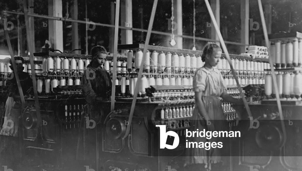 Einige der größeren Spinner in Catawba Cotton Mills 1908 (Foto)