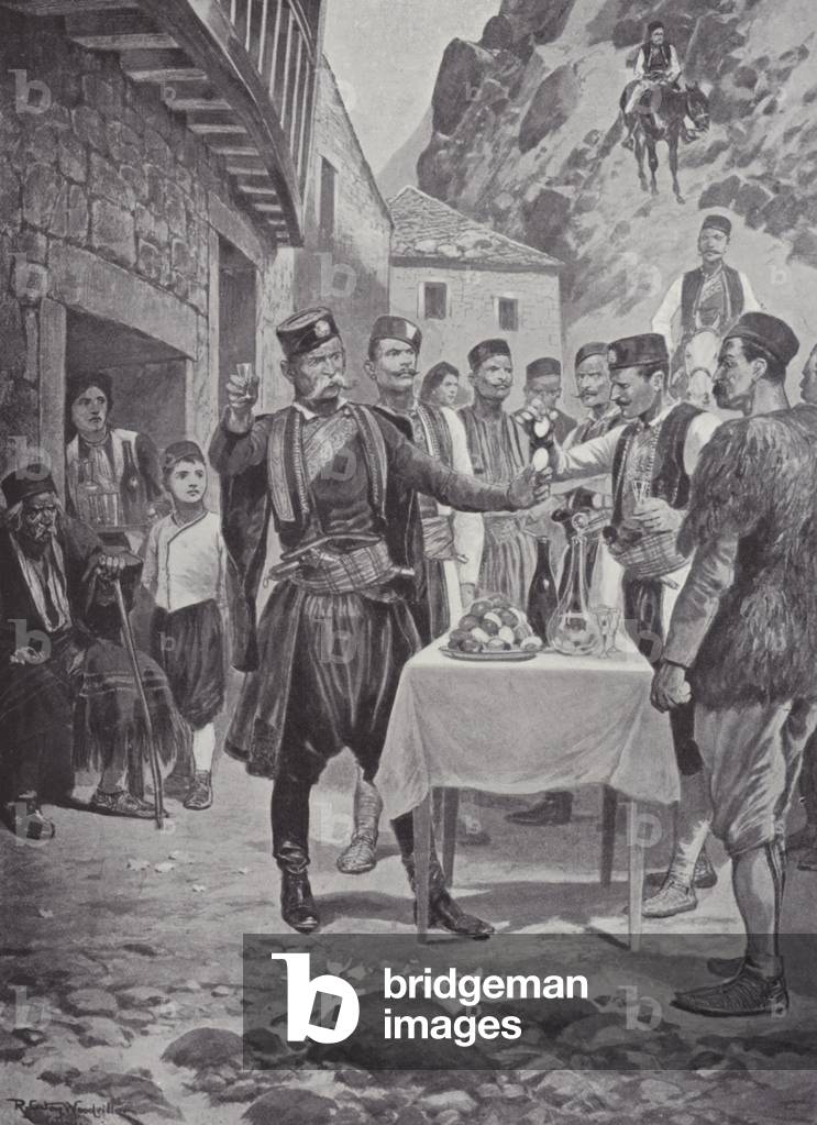 Bild von Druck "Ein montenegrinischer Ostergeburtstag (litho)" von Richard Caton II Woodville