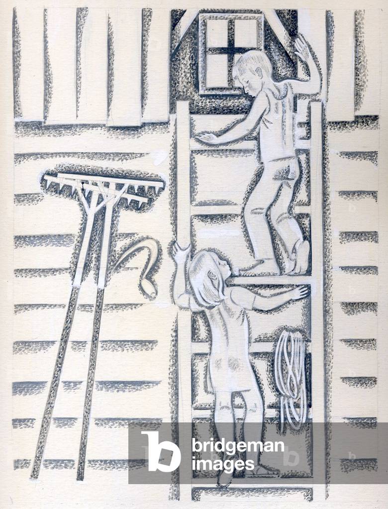 Immagine di Dipinto "Illustrazione da 'Pizzo da Vyatsk 'di Stanislav Romanovsky" 1982 di Marina Uspenskaya