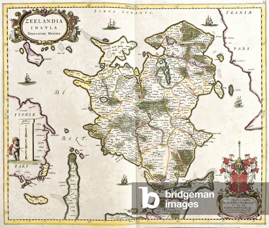 Immagine di Mappa & Pianta "Isola di Zelanda" 1662 di Frederick de Wit