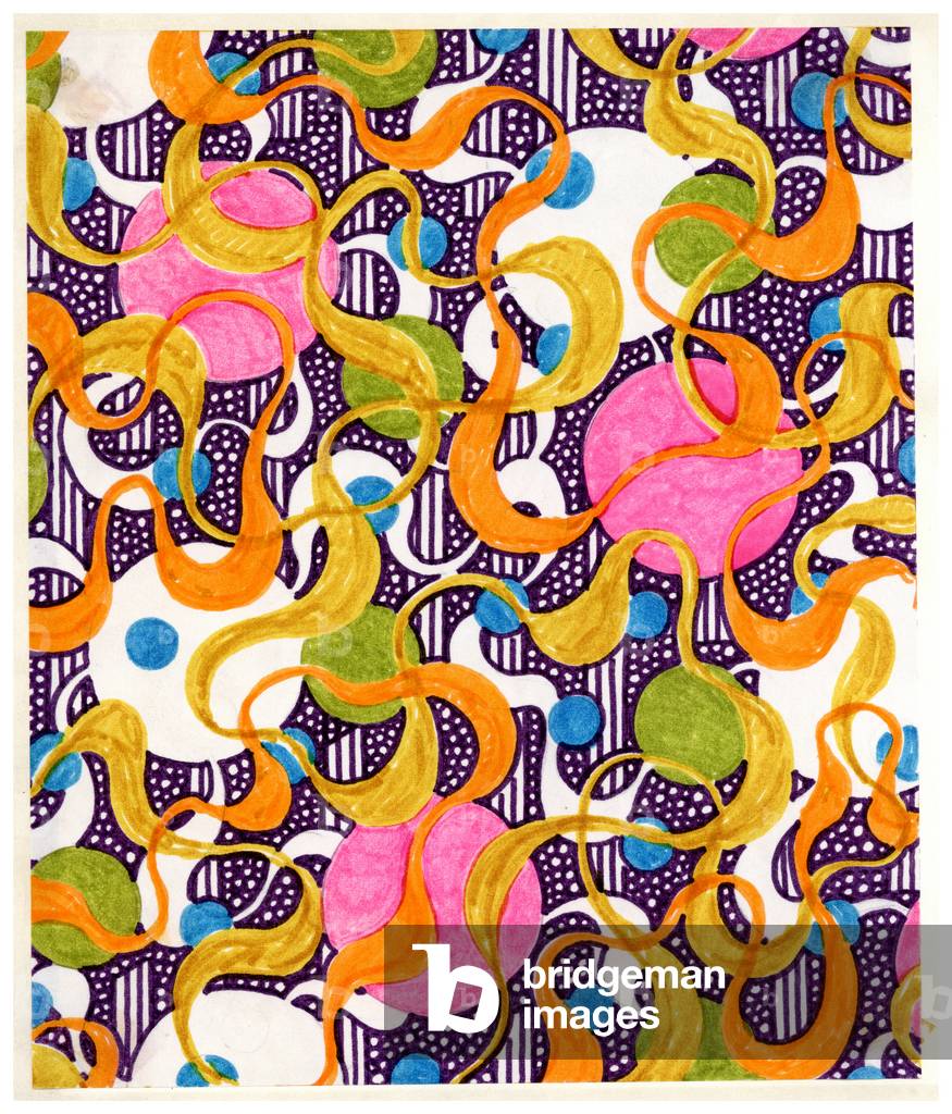 Image of Painting depicting Textile designs 1958 by Barry Daniels
