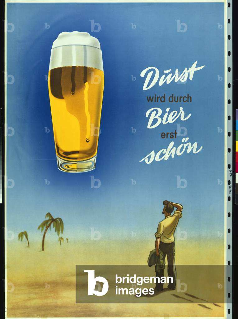 Beer only makes thirst beautiful, 1955 (art print)