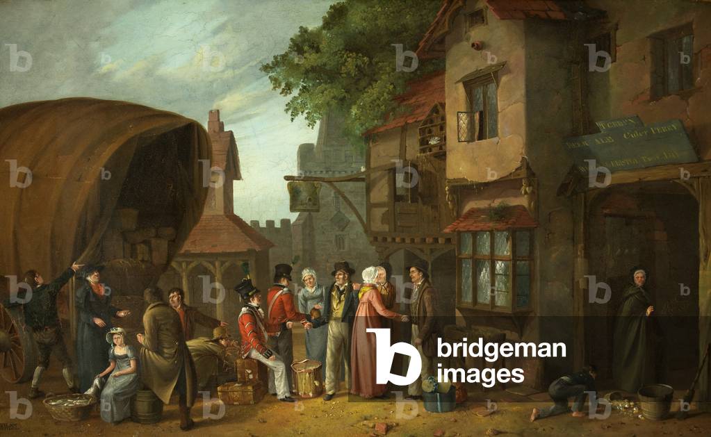 Immagine di Dipinto "Scena al di fuori di un Inn" 1824 di William West