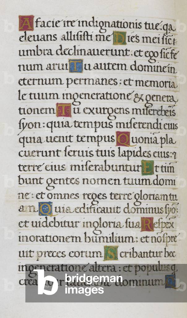 Page de texte ; Psaume 101