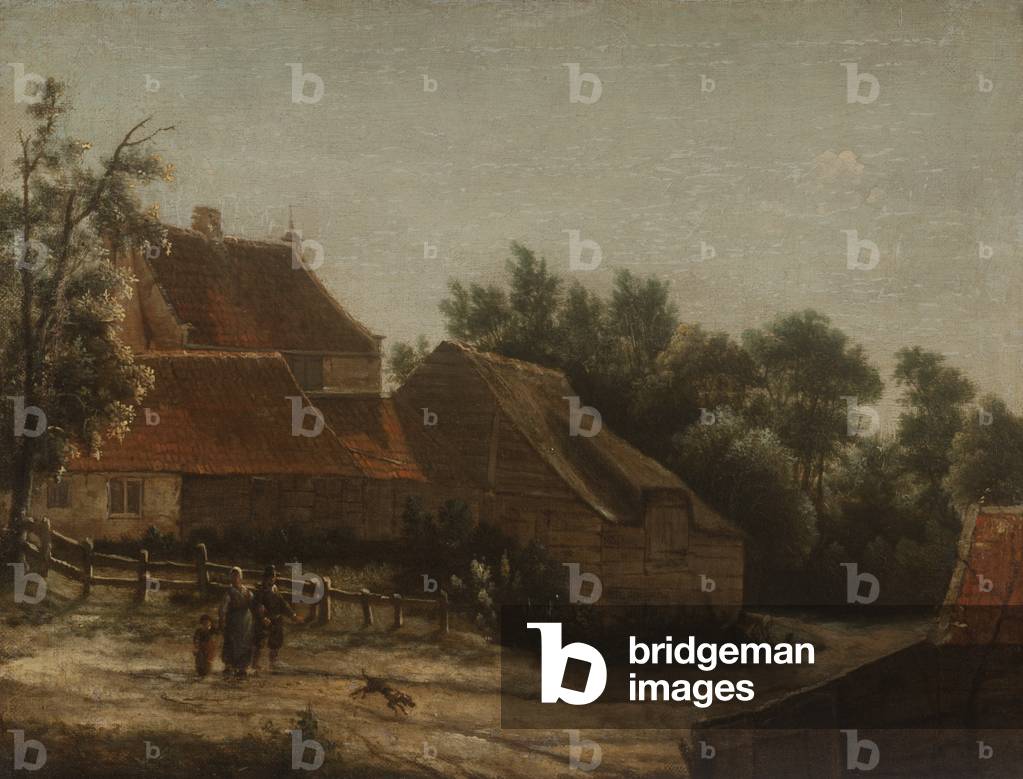 Bild von Gemälde "Ein Bauernhof (öl auf leinwand)" von Jan Wijnants