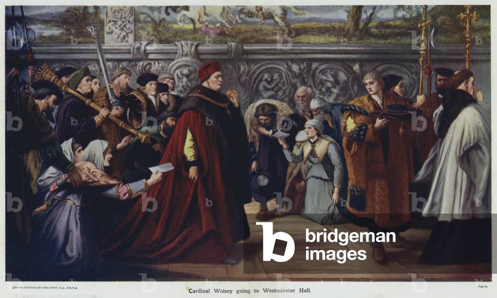 Il cardinale Wolsey va a Westminster Hall (colore lito)