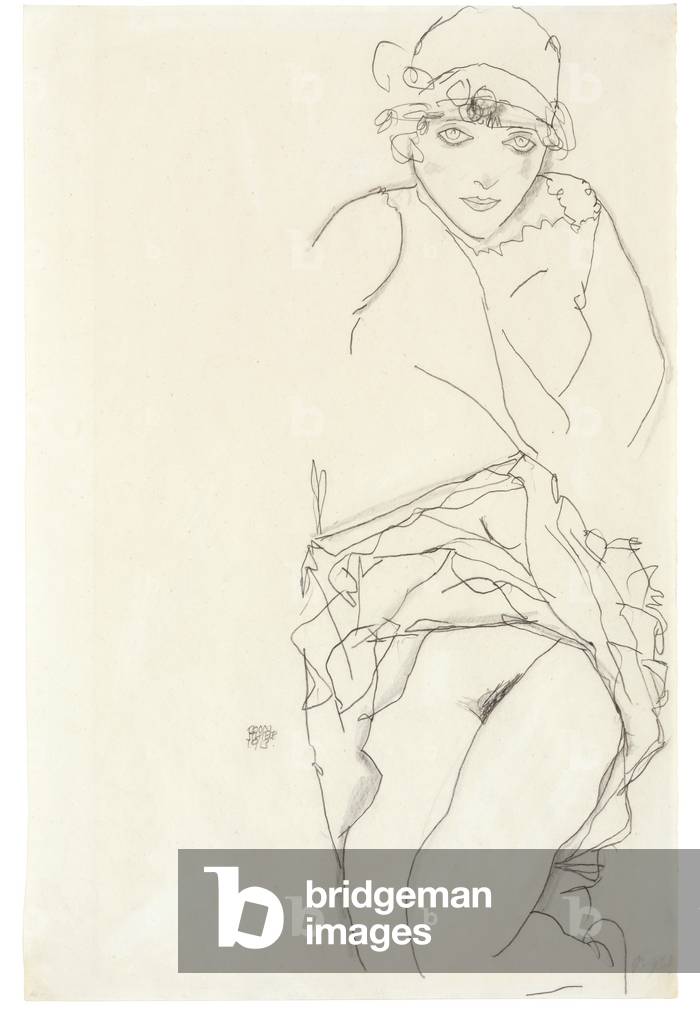 Porträt einer Frau, 1913 (Bleistift auf Papier)