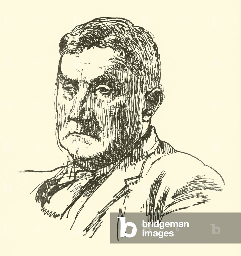 Bild von Druck "Vaughan Willaims (Litho)" von Powys Evans, b/w