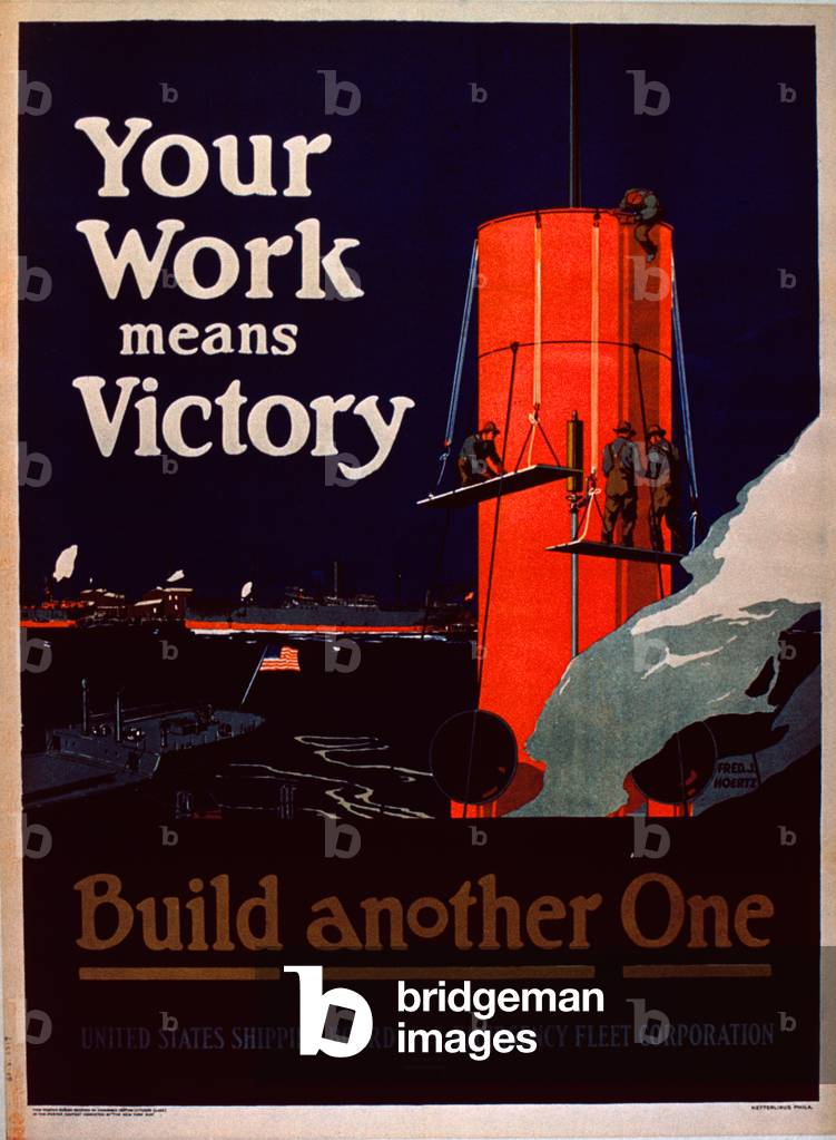 Bild von Druck "Deine Arbeit bedeutet Sieg" 1917 von Frederick J. Hoertz