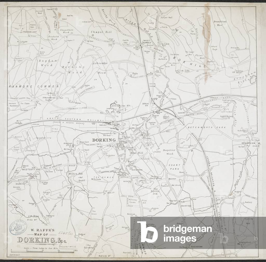 Image of A map of Dorking