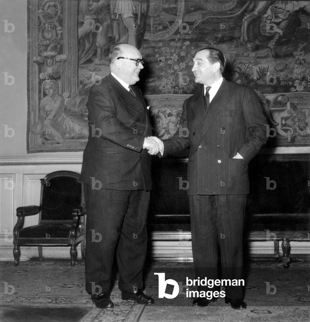 Bild von Fotografie "Gespräche zwischen Paul Henri Spaak Belgischer Premierminister und Außenminister und sein
