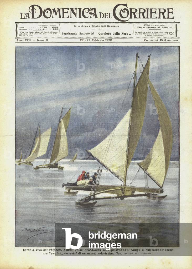 Eissegeln (Farblitho)