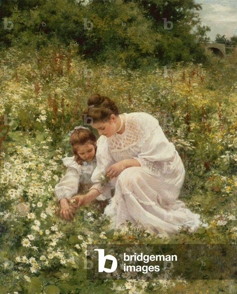 Immagine di Dipinto "Raccolta delle margherite" 1905 di Hermann Seeger