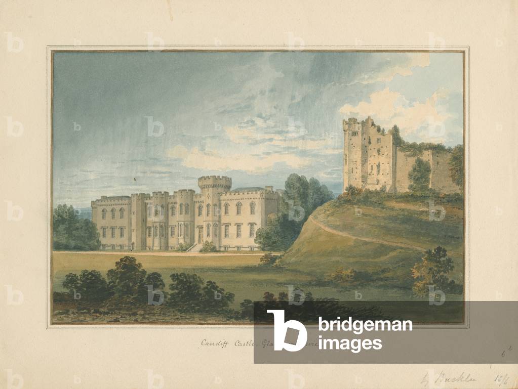 Wales - Glamorganshire - Cardiff Castle, 1815 (w/c on paper)