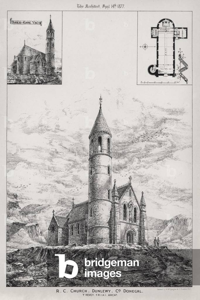 R C Kirche, Dunlewy, County Donegal (Gravur)