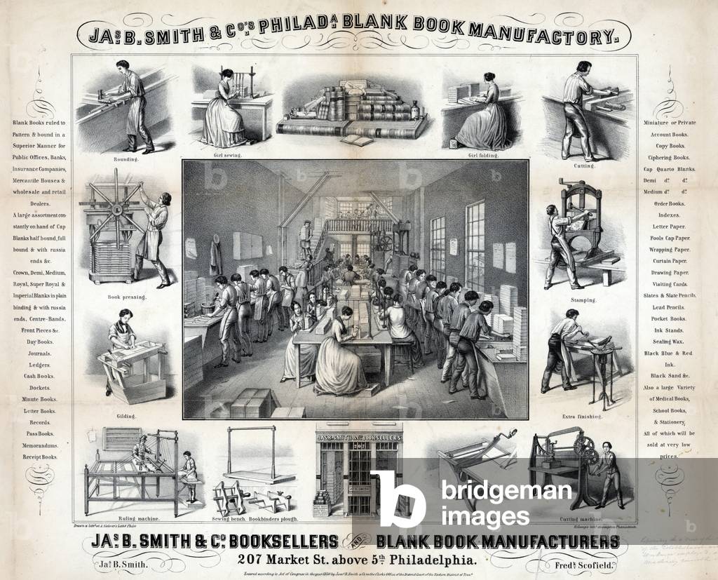 Jas B Smith & Co's Philada blank book manufactory