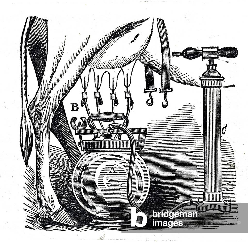 "Eine Melkmaschine" 1801, b/w