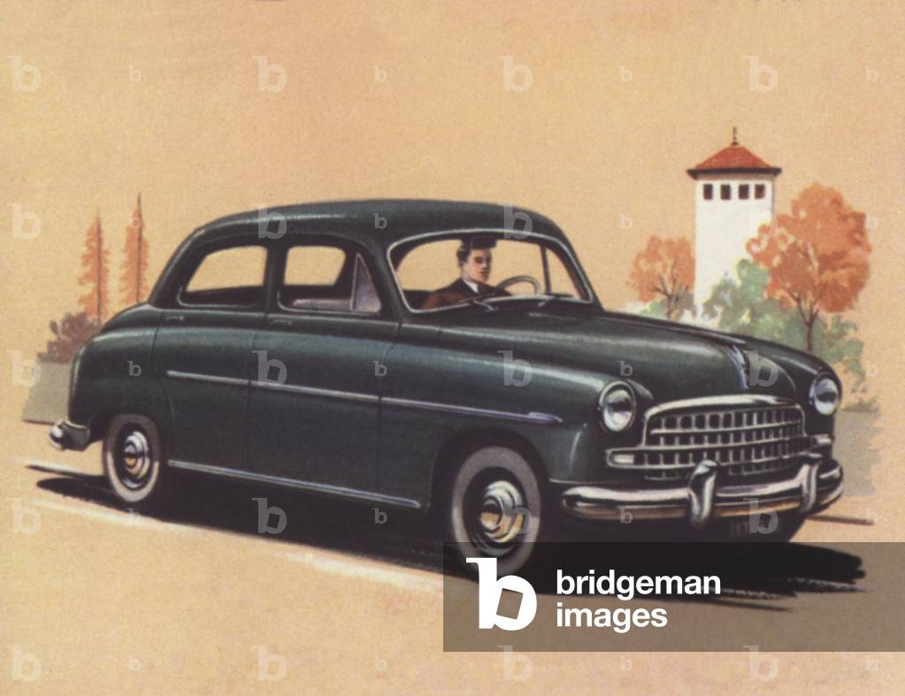 Italien, Fiat 1900 4-Türer Limousine (Farbe Litho)