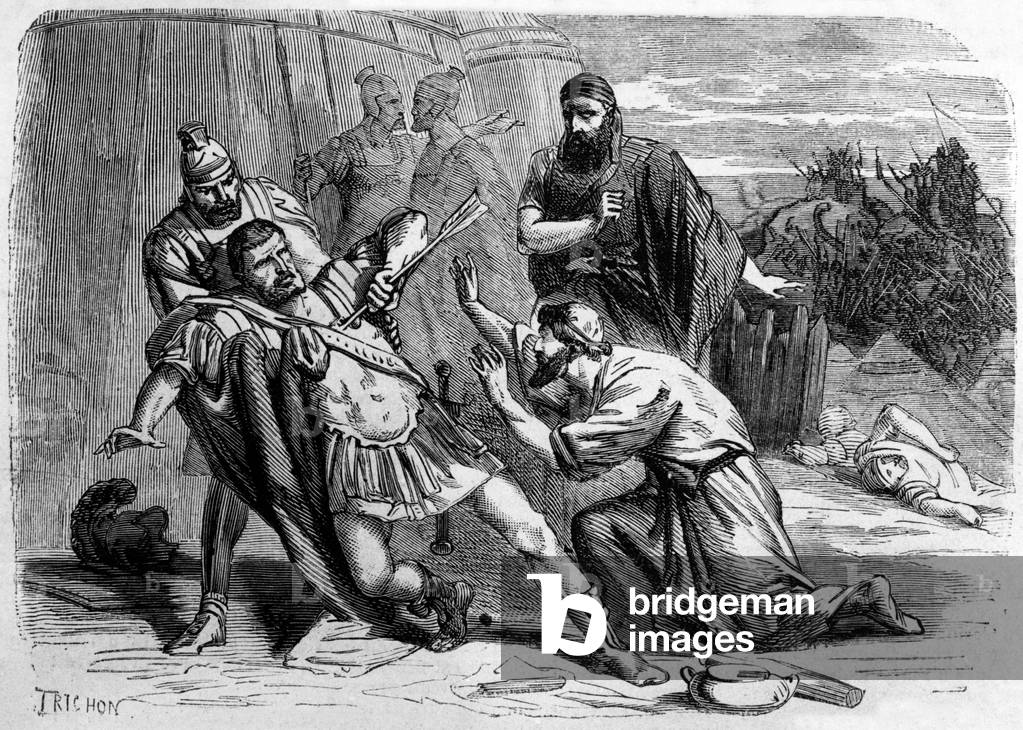 Morte dell'imperatore romano Giuliano l'Apostata (incisione)