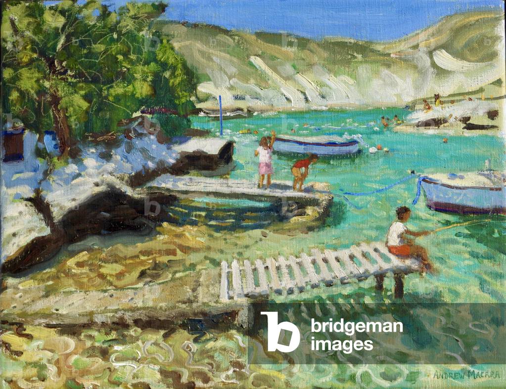 Immagine di Dipinto "Pesca dal molo" 2018 di Andrew Macara