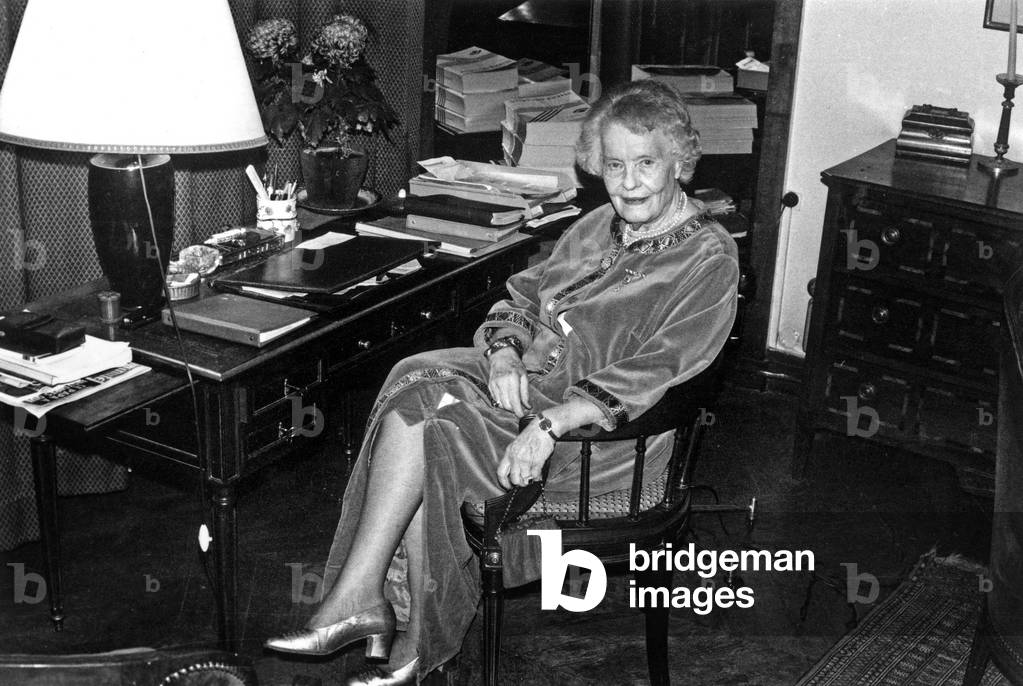 Louise Weiss 10. November 1978 Im Büro (s/w Foto)