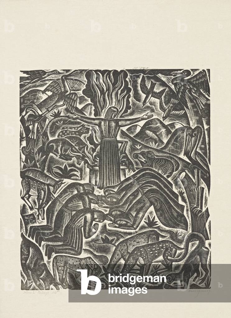 The Deluge (10): The Oblation of Noah by David Michael Jones, b/w