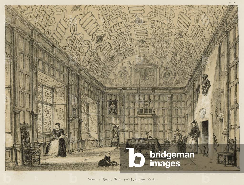salotto, Boughton-Malherbe, Kent (lito)