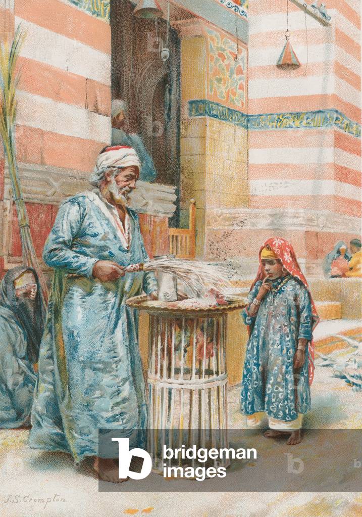 "Il venditore di carni dolci (cromolito)" di James Shaw Crompton