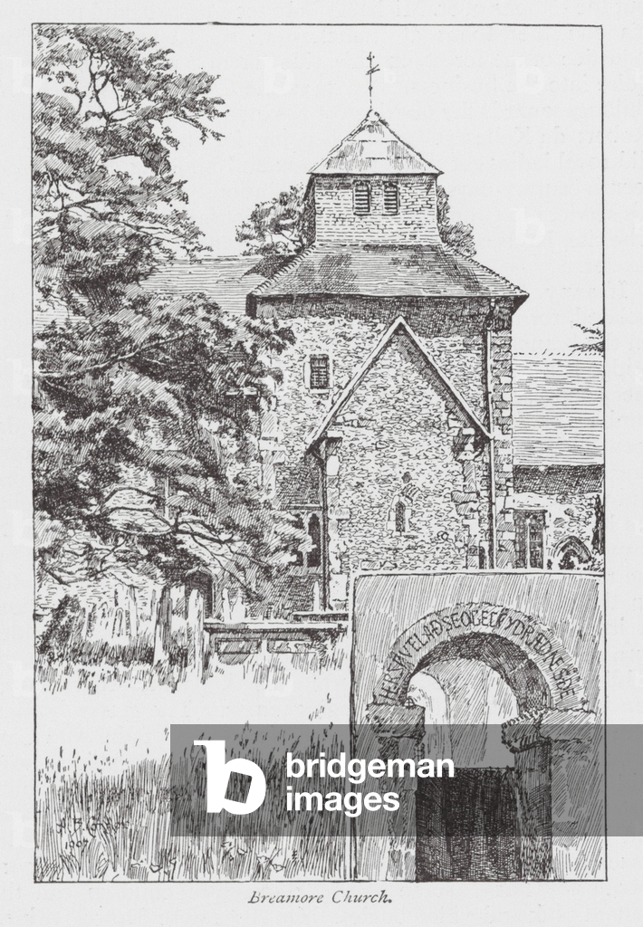 Chiesa di Breamore (litografia)