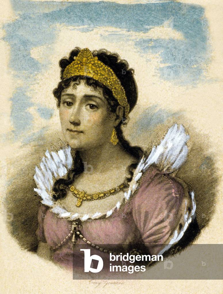 Bild von Gravur "Josephine de Beauharnais (Farbstich)" von French School
