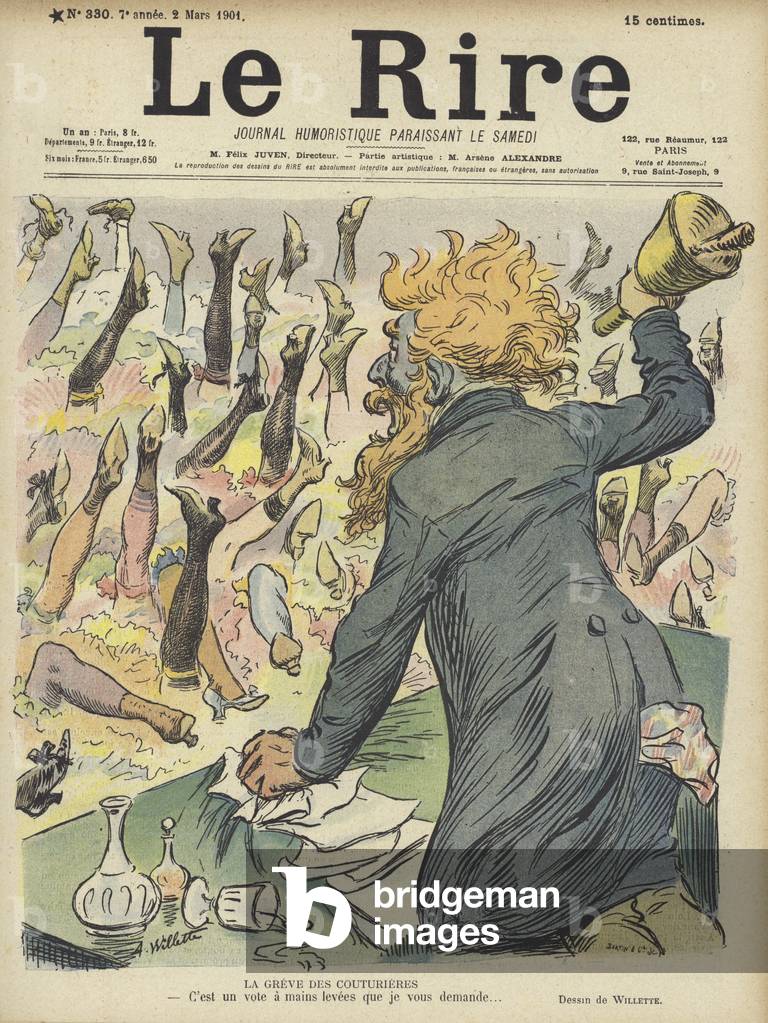 "Illustrazione per Le Rire (color lito)" di Adolphe Leon Willette