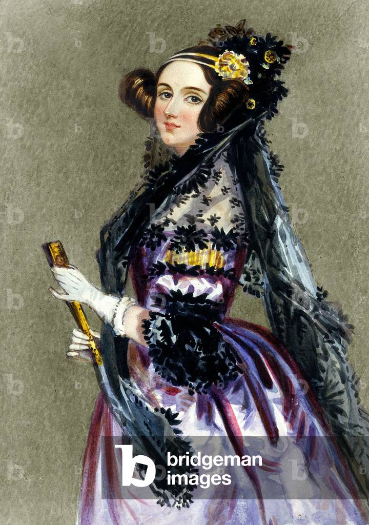 "Porträt von Augusta Ada König (1815 - 1852)", 1840 von Alfred-Edward Chalon