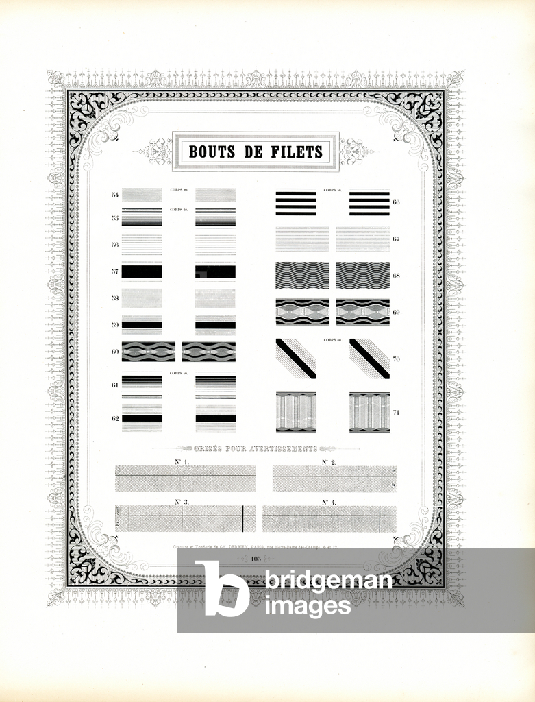 Immagine di Stampa "Ornamenti e bordi decorativi (stampa)" di Charles Derriey