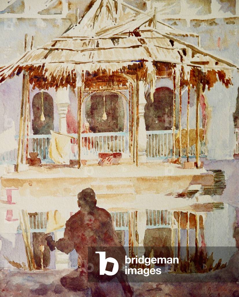 695 A flood at the ashram by Clive Wilson