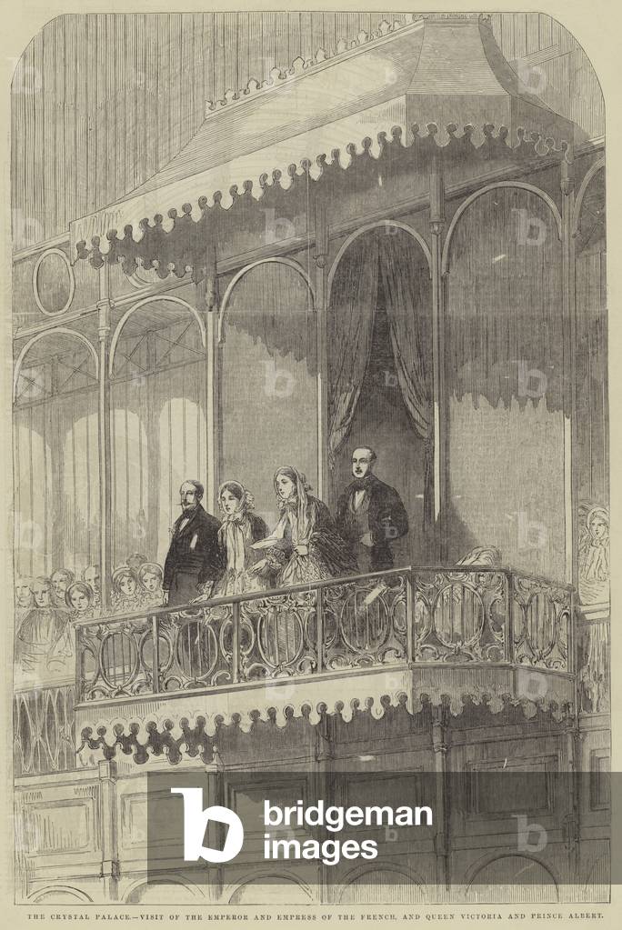 "Der Kristallpalast" 1855 von English School, b/w