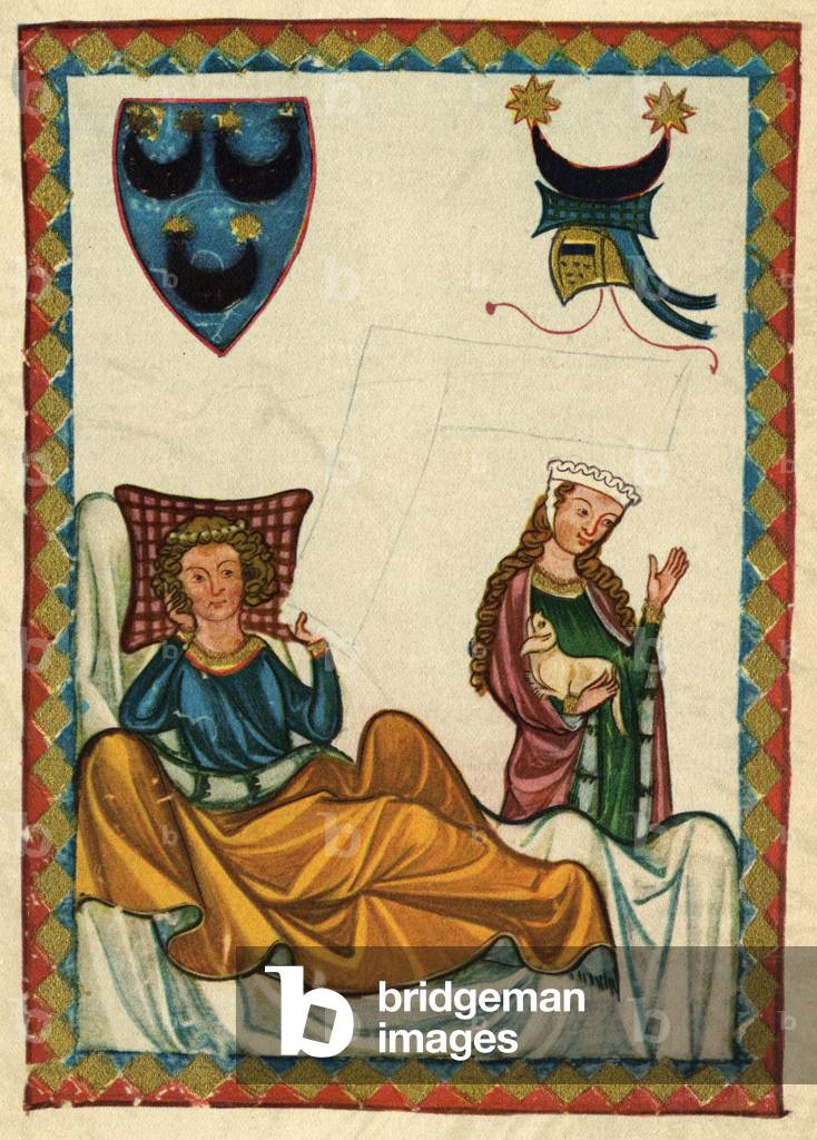 Image de Estampe représentant Heinrich von Morungen par German School