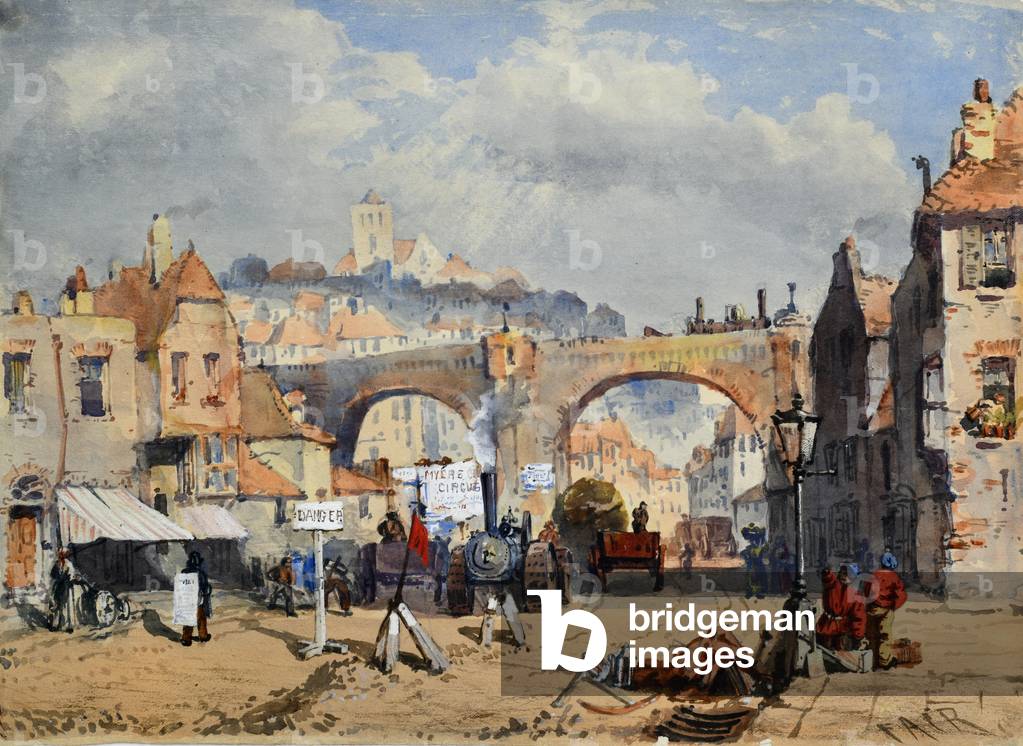 Stadtbild, 19. Jahrhundert (w/k auf Papier)