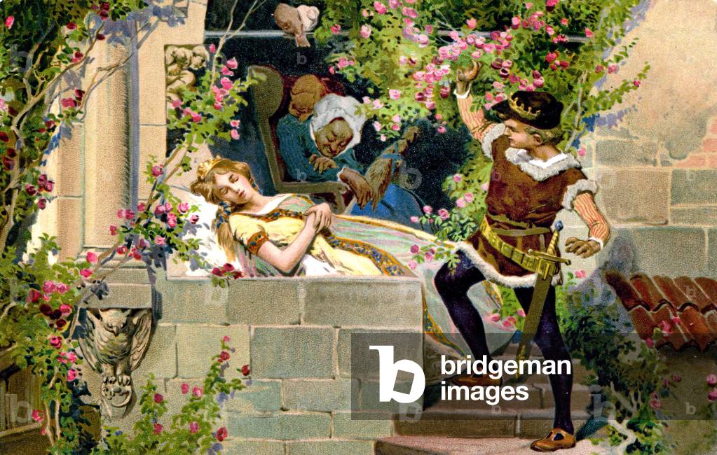 La bella addormentata nel bosco, c.1910 (cartolina)