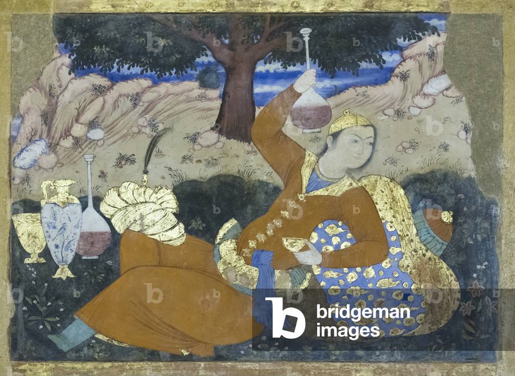 Fresko im Chehel Sotoun Palast, Esfahan, Iran