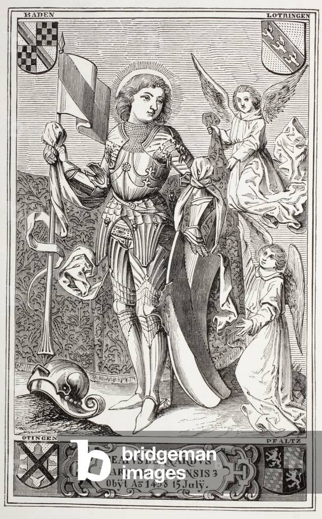 Bernardo II de Bade, nato nel 1428 o 1429 morto nel 1458. Dichiarato benedetto da Papa Sisto IV, da Les Artes 