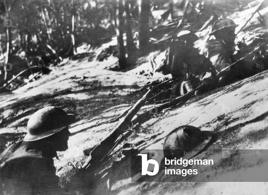 Immagine di Fotografia "Soldati americani sul fronte occidentale" 1918, b/w