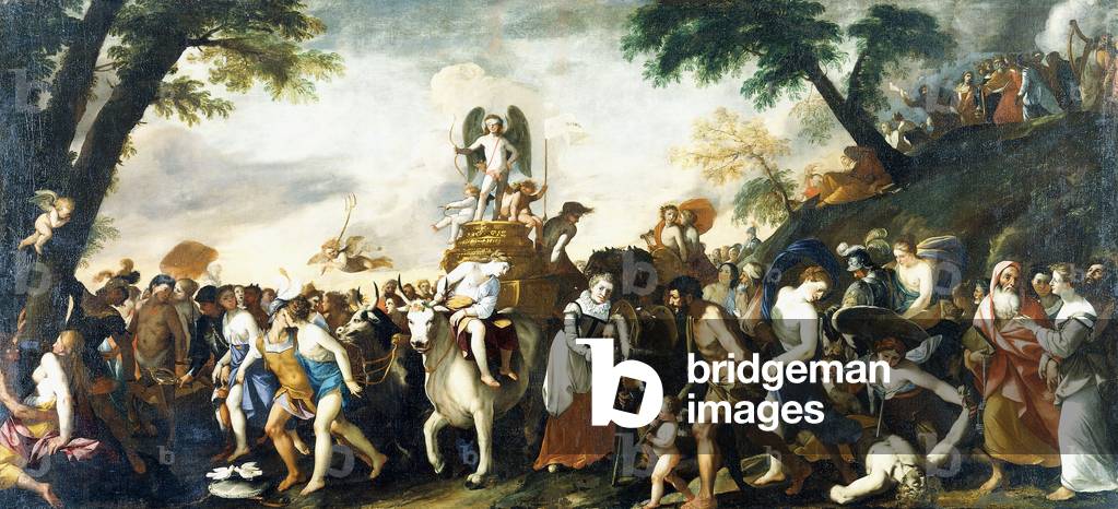 il trionfo di amore olio su tela