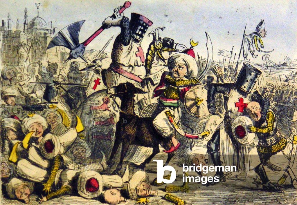 Kampf zwischen Richard Coeur de Lion und Saladin 1191 n. Chr.