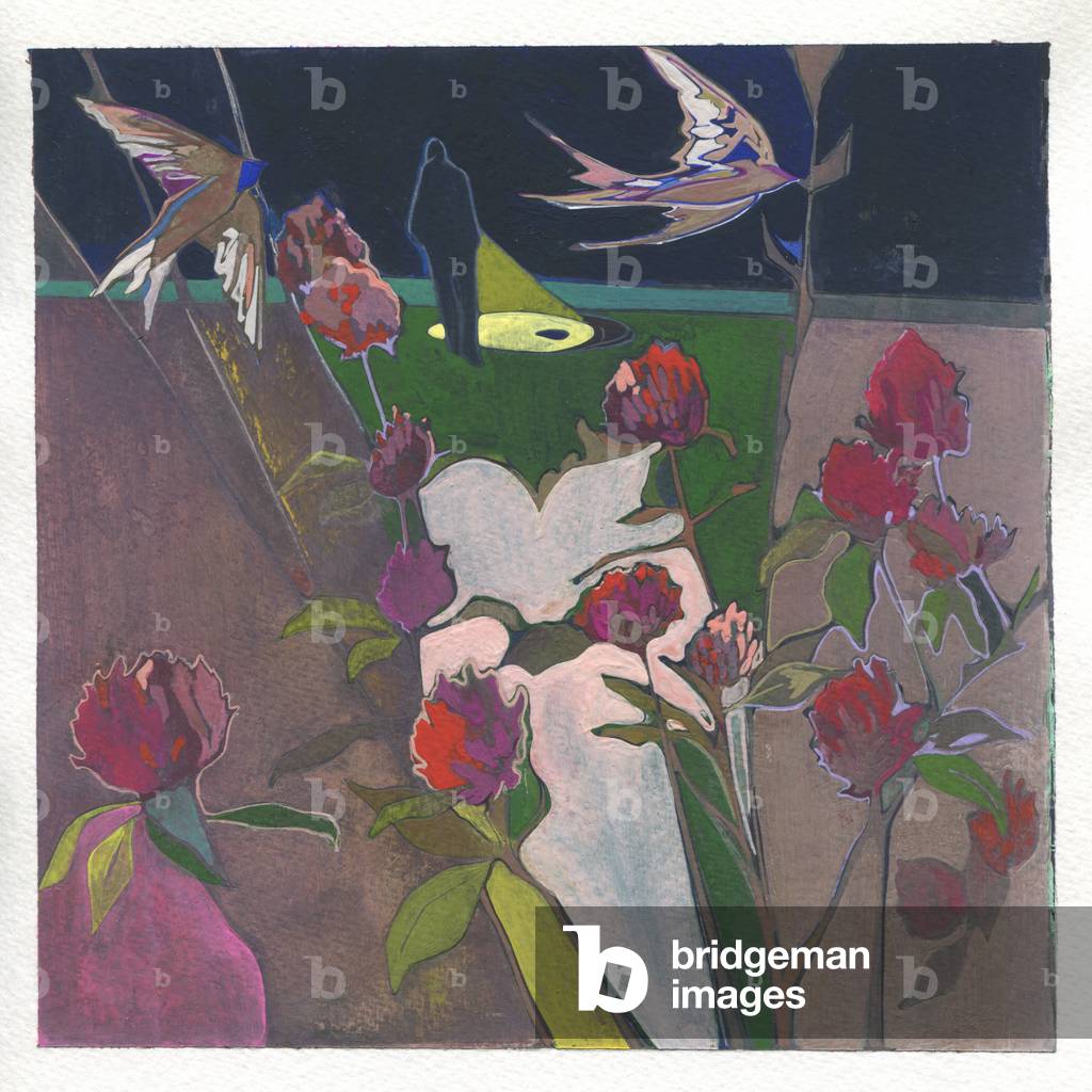 Trifoglio rosso, 2019, (gouache su carta)