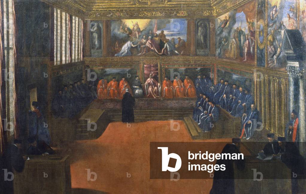 Bild von Gemälde "Der Doge von Venedig besucht den Heiligen Stuhl (Öl auf Leinwand)" von Palma Il Giovane