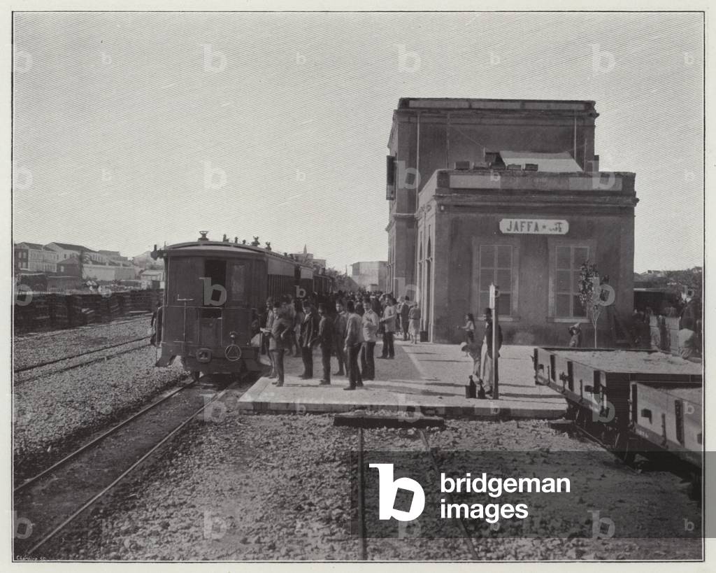 Jaffa, the station (b/w photo)