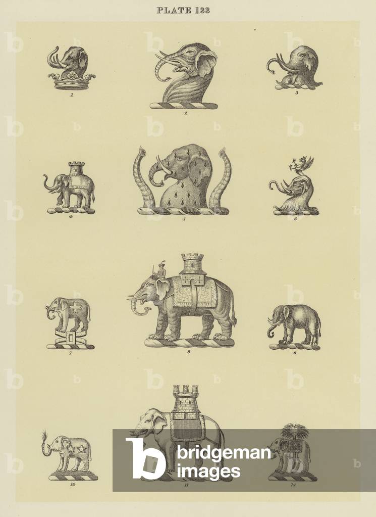 "Illustration für Fairbairns Buch der Wappen (Gravur)" 1901 von English School