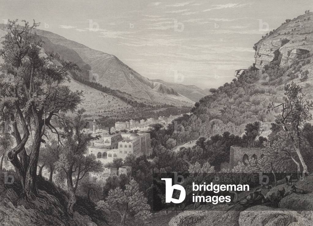 Naplouse, l'Ancien Shechem (gravure)