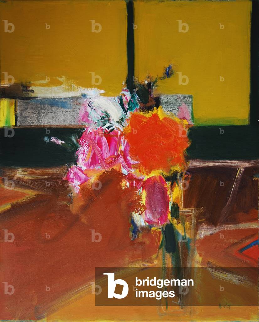 Flowers in a Room (ii) (oil on canvas)